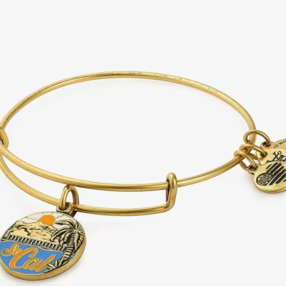 Alex and Ani SoCal Charm Bangle Bracelet | Rafaelian Gold | NWT| California